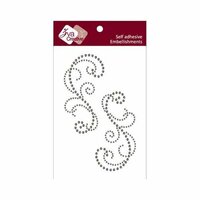 Zva Creative - Self-Adhesive Crystals - Symmetrical Flourishes 3 - Smoke