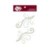 Zva Creative - Self-Adhesive Crystals - Symmetrical Flourishes 4 - Olive and Lime