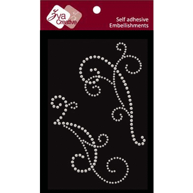 Zva Creative - Self Adhesive Pearls - Flourishes - White