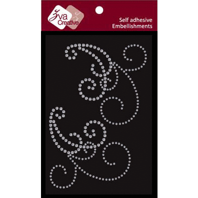 Zva Creative - Self Adhesive Crystals - Symmetrical Flourishes 5 - Clear