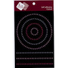 Zva Creative - Self-Adhesive Crystals - Circles and Lines - Pink Clear and Rose, BRAND NEW