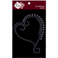 Zva Creative - Self-Adhesive Crystals - Heart Frame - Clear, BRAND NEW