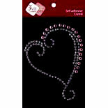 Zva Creative - Self-Adhesive Crystals - Heart Frame - Clear and Pink, BRAND NEW
