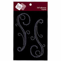 Zva Creative - Self-Adhesive Crystals - Swan Lake Flourishes - Clear, BRAND NEW