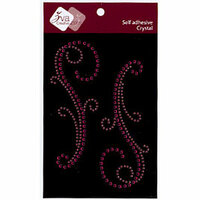 Zva Creative - Self-Adhesive Crystals - Swan Lake Flourishes - Pink and Rose, BRAND NEW