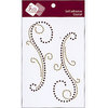 Zva Creative - Self-Adhesive Crystals - Swan Lake Flourishes - Coffee and Chocolate, CLEARANCE