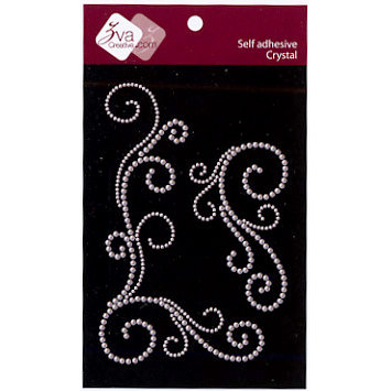 Zva Creative - Self-Adhesive Crystals - Royalty Flourish - Clear