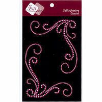 Zva Creative - Self-Adhesive Crystals - Grand Corner Flourish - Rosy Pink