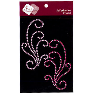 Zva Creative - Self-Adhesive Crystals - Spring Sensation Flourish - Rose and Pink