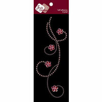 Zva Creative - Self-Adhesive Crystals - Curly Sue - Pink, CLEARANCE