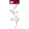 Zva Creative - Self-Adhesive Crystals - Leaved Branch - Meadow Vine - Lavender Crystal and Grape Pearl