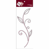 Zva Creative - Self-Adhesive Crystals - Leaved Branch - Meadow Vine - Lavender Crystal and Grape Pearl