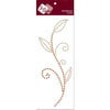 Zva Creative - Self-Adhesive Crystals - Leaved Branch - Meadow Vine - Champagne and Chocolate, CLEARANCE