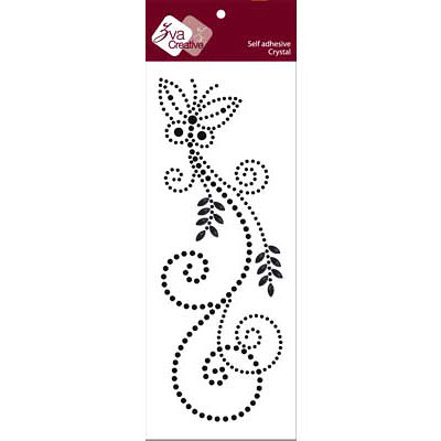 Zva Creative - Self-Adhesive Crystals - Fancy Butterfly - Jet, CLEARANCE