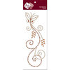 Zva Creative - Self-Adhesive Crystals - Fancy Butterfly - Champagne and Chocolate, CLEARANCE