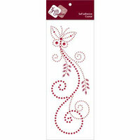 Zva Creative - Self-Adhesive Crystals - Fancy Butterfly - Rosy and Pink, CLEARANCE