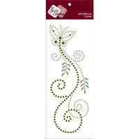Zva Creative - Self-Adhesive Crystals - Fancy Butterfly - Lime and Olive, CLEARANCE