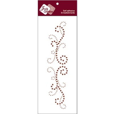 Zva Creative - Self-Adhesive Crystals - Imperial - Champagne and Chocolate
