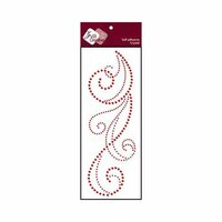 Zva Creative - Self-Adhesive Crystals - Flourish 6 - Red