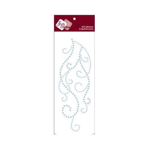 Zva Creative - Self-Adhesive Pearls - Flourish 9 - Soft Blue