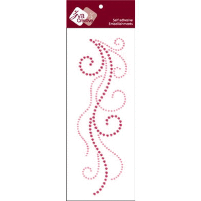 Zva Creative - Self Adhesive Crystals - Flourish 19 - Rosy and Pink