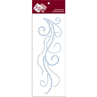 Zva Creative - Self Adhesive Crystals - Flourish 19 - Ice Blue