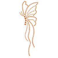 Zva Creative - Self Adhesive Crystals - Butterfly Flourish - Orange