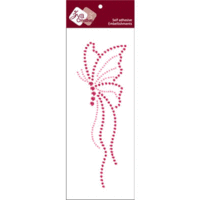 Zva Creative - Self Adhesive Crystals - Butterfly Flourish - Rosy and Pink
