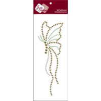 Zva Creative - Self Adhesive Crystals - Butterfly Flourish - Lime and Olive
