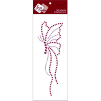 Zva Creative - Self Adhesive Crystals - Butterfly Flourish - Lavender and Grape