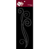 Zva Creative - Self-Adhesive Crystals - Swept Away Flourish - Clear, CLEARANCE