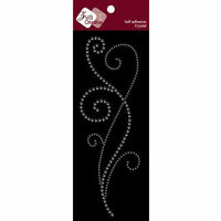 Zva Creative - Self-Adhesive Crystals - Magnifique Flourish - Clear, CLEARANCE