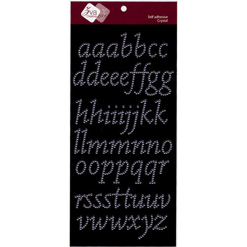 Zva Creative - Self-Adhesive Crystals - Lowercase Alphabet - Clear, CLEARANCE