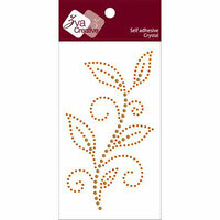 Zva Creative - Self-Adhesive Crystals - Leafy Branch - Jungle Vine - Orange and Chocolate, CLEARANCE