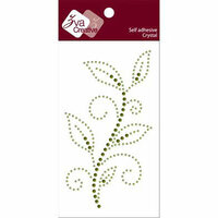 Zva Creative - Self-Adhesive Crystals - Leafy Branch - Jungle Vine - Olive and Lime, CLEARANCE