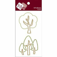 Zva Creative - Self-Adhesive Crystals - Little Trees - Spring and Summer, CLEARANCE