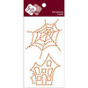 Zva Creative - Self-Adhesive Crystals - Spider Web and Spooky House - Orange, CLEARANCE