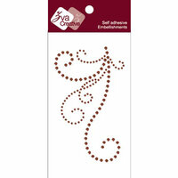 Zva Creative - Self-Adhesive Crystals - Flourish III - Chocolate