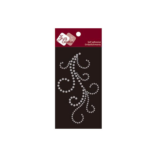 Zva Creative - Self-Adhesive Crystals - Flourish 4 - Clear