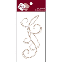 Zva Creative - Self Adhesive Pearls - Flourish 20 - Taupe