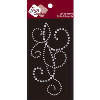 Zva Creative - Self Adhesive Crystals - Flourish 21 - Clear