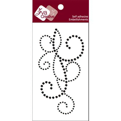 Zva Creative - Self Adhesive Crystals - Flourish 21 - Jet