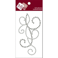 Zva Creative - Self Adhesive Crystals - Flourish 21 - Smoke