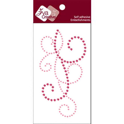 Zva Creative - Self Adhesive Crystals - Flourish 21 - Rosy and Pink