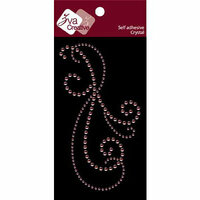 Zva Creative - Self-Adhesive Crystals - Peruet Flourish - Pink, CLEARANCE