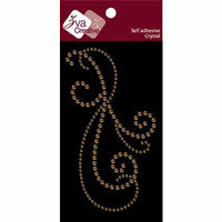 Zva Creative - Self-Adhesive Crystals - Peruet Flourish - Topaz, CLEARANCE