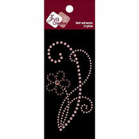 Zva Creative - Self-Adhesive Crystals - Botanical Beauty - Pink Crystal Floral and Pearl Vines, CLEARANCE