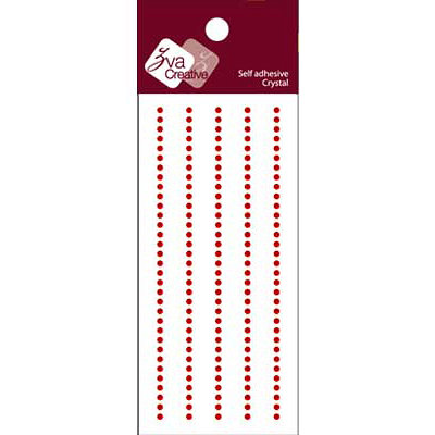 Zva Creative - Self-Adhesive Crystals - Basic Lines - .2 cm - Red, CLEARANCE