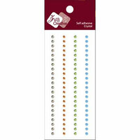 Zva Creative - Self-Adhesive Crystals - Basic Lines - .3 cm - Clear Champagne Lime and Blue, CLEARANCE
