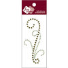 Zva Creative - Self-Adhesive Crystals - Small Flourish 2 - Olive and Lime